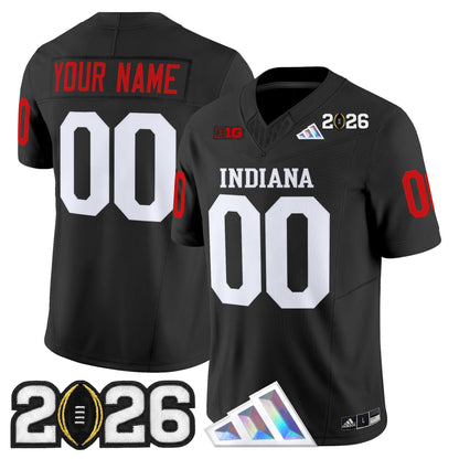 Indiana Hoosiers 2026 CFP Final Patch Vapor Limited Custom Jersey V3 - All Stitched