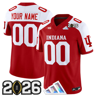 Indiana Hoosiers 2026 CFP Final Patch Vapor Limited Custom Jersey V3 - All Stitched