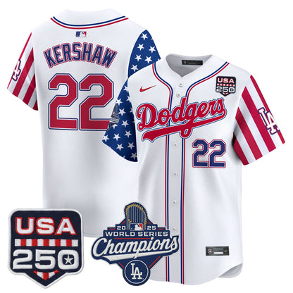 Men's Los Angeles "Dodgers America250" Edition Vapor Premier Limited Jersey V2 - All Stitched