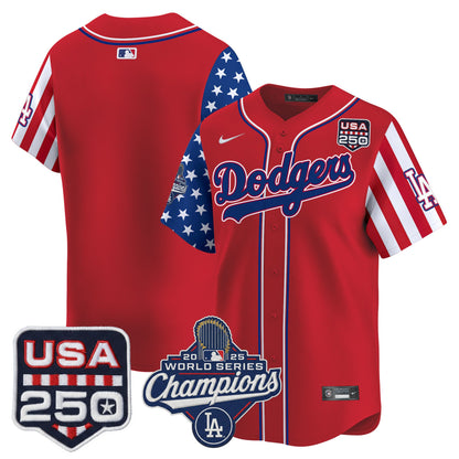 Men's Los Angeles "Dodgers America250" Edition Vapor Premier Limited Jersey V2 - All Stitched