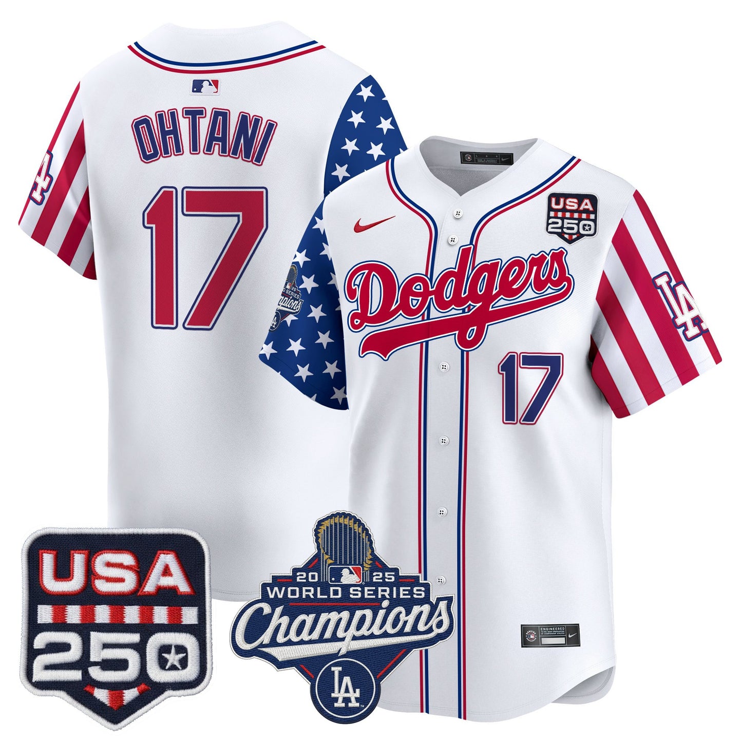 Men's Los Angeles "Dodgers America250" Edition Vapor Premier Limited Jersey V2 - All Stitched