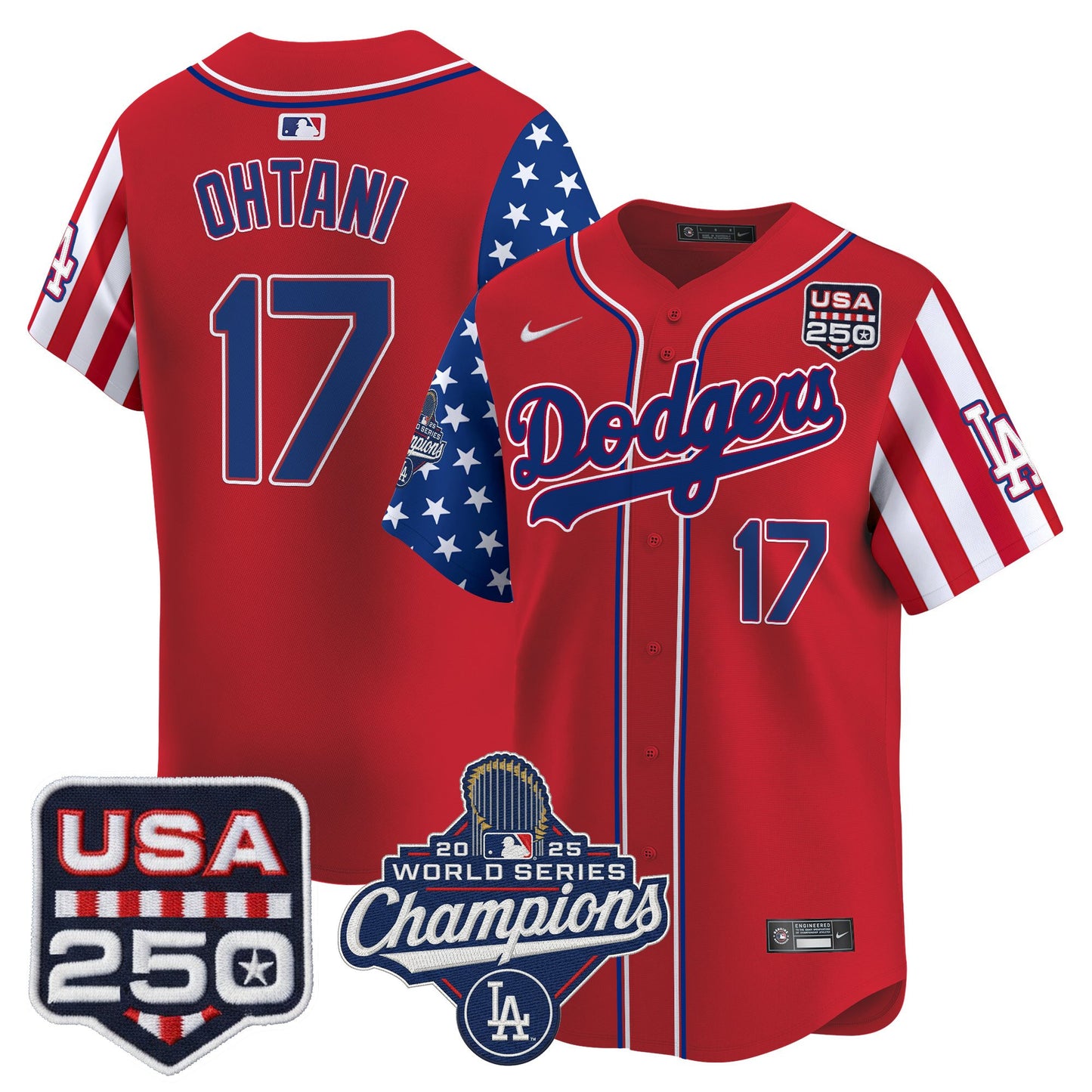 Men's Los Angeles "Dodgers America250" Edition Vapor Premier Limited Jersey V2 - All Stitched