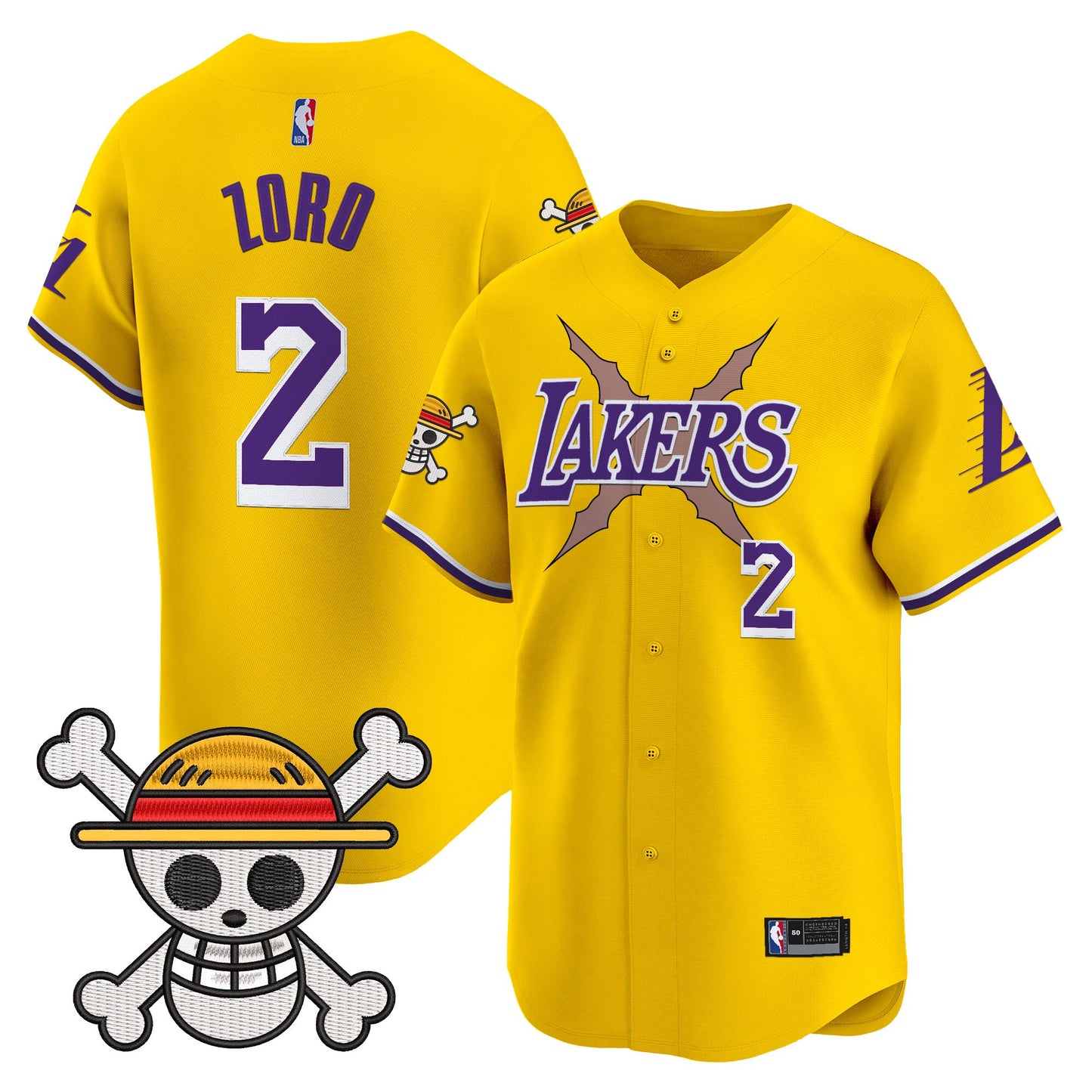 Men's Los Angeles Lakers x One Piece Vapor Premier Limited Jersey - Stitched