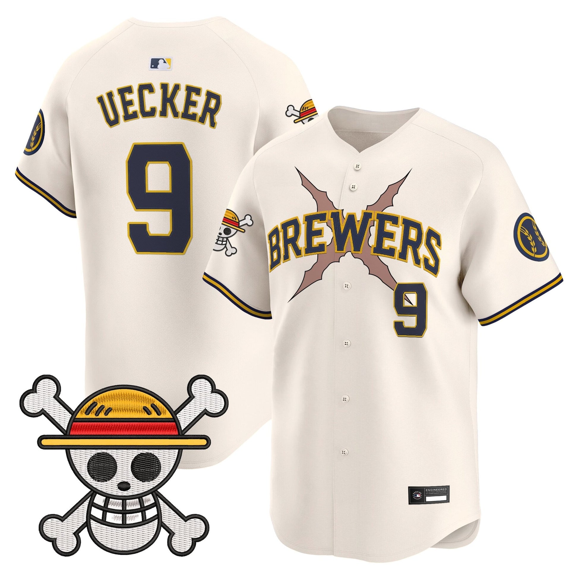 Milwaukee Brewers x One Piece Vapor Premier Limited Jersey - Stitched