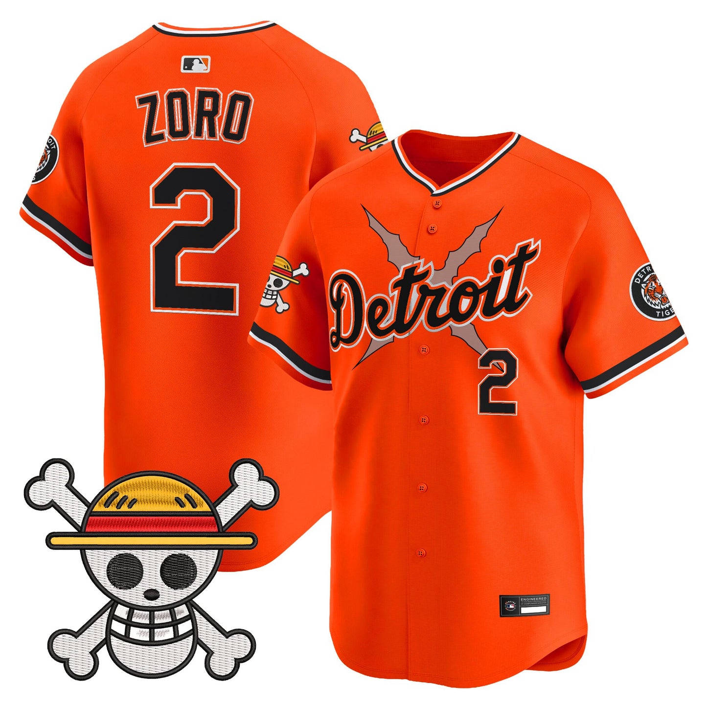 Men's Detroit Tigers x One Piece Vapor Premier Limited Jersey - Stitched