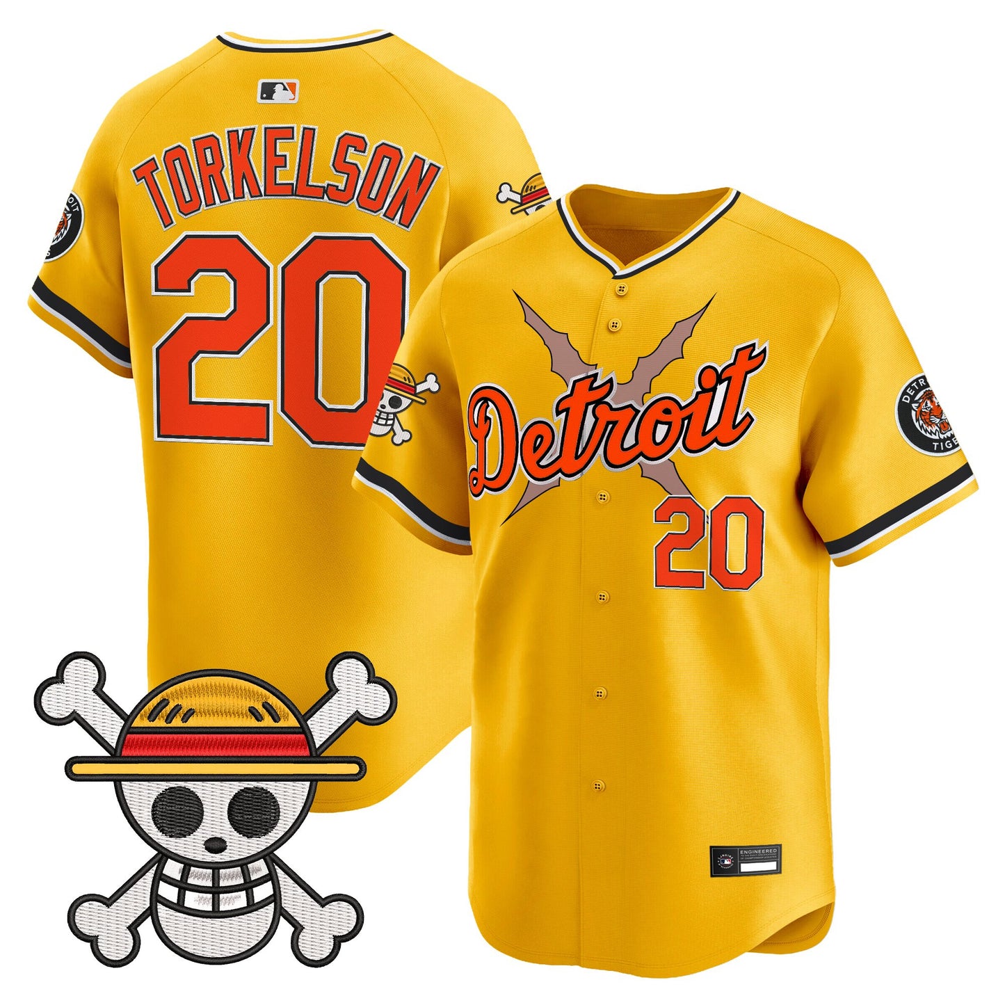 Men's Detroit Tigers x One Piece Vapor Premier Limited Jersey - Stitched
