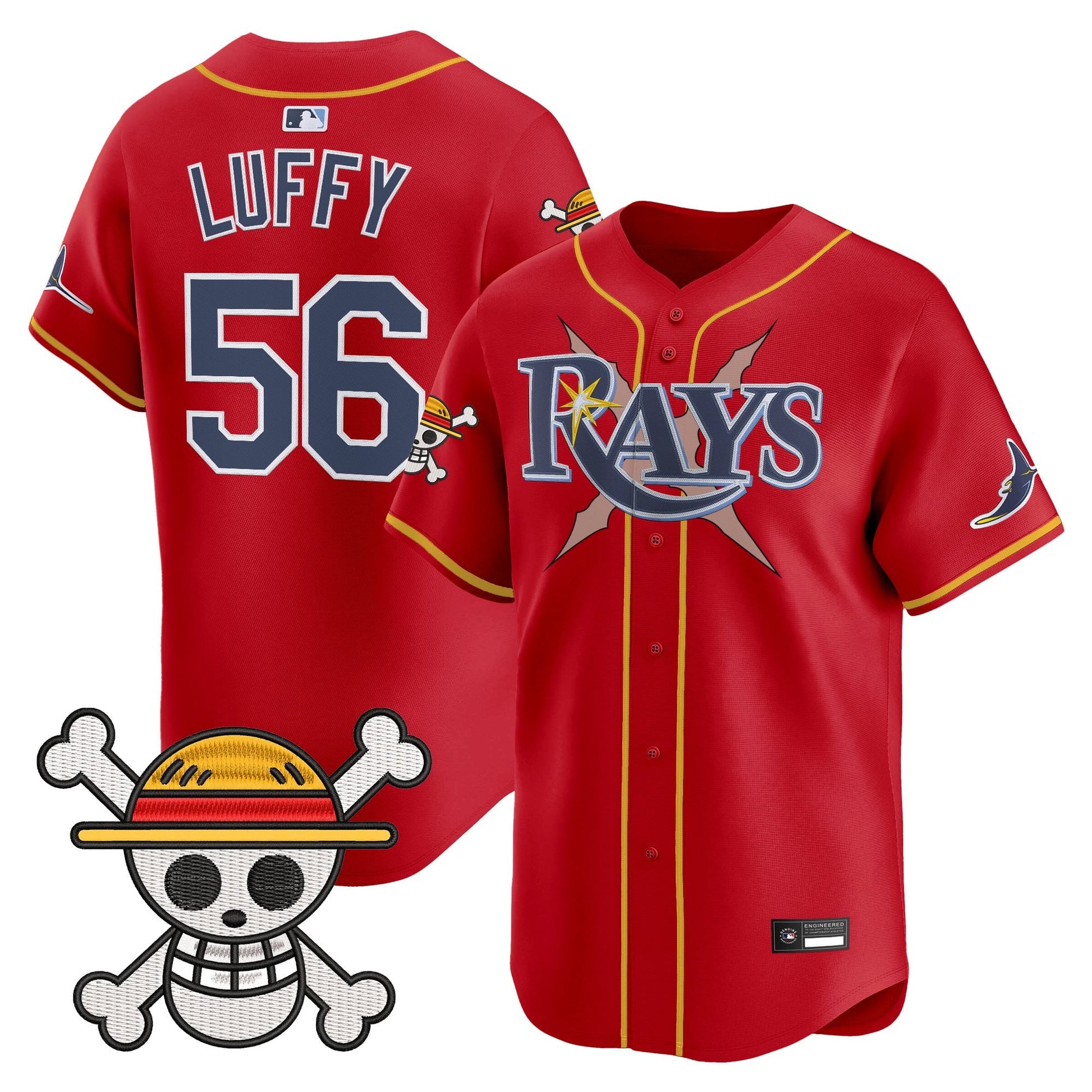 Men's Tampa Bay Rays x One Piece Vapor Premier Limited Jersey - Stitched