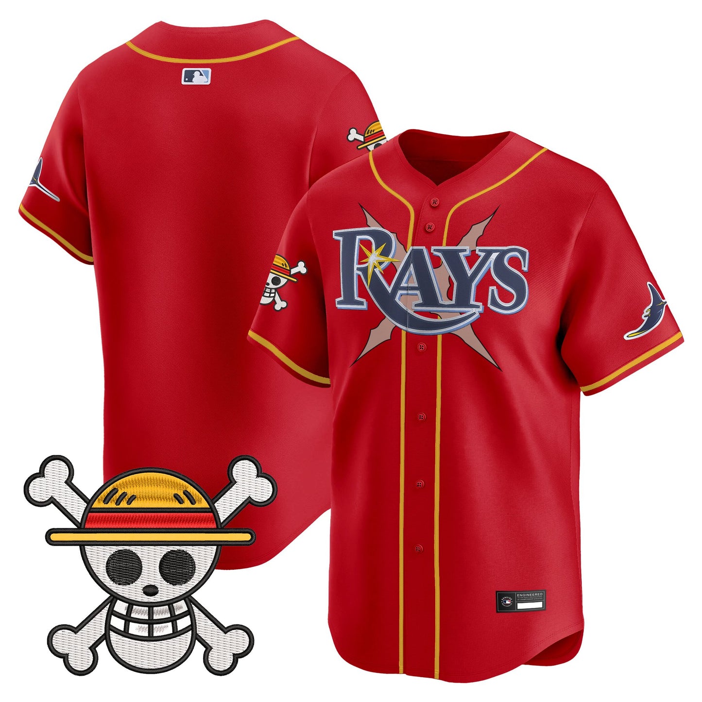 Men's Tampa Bay Rays x One Piece Vapor Premier Limited Jersey - Stitched