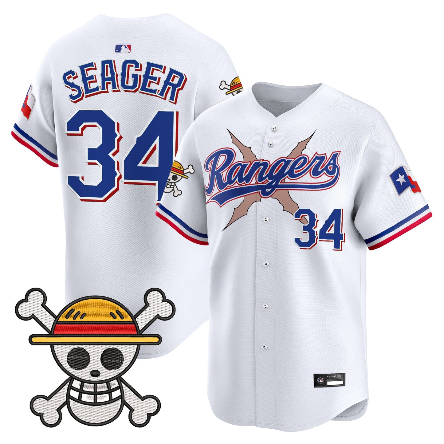 Men's Texas Rangers x One Piece Vapor Premier Limited Jersey - Stitched