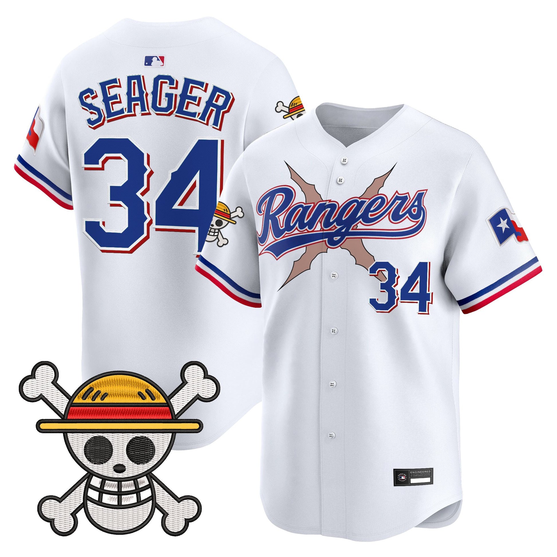 Men's Texas Rangers x One Piece Vapor Premier Limited Jersey - Stitched