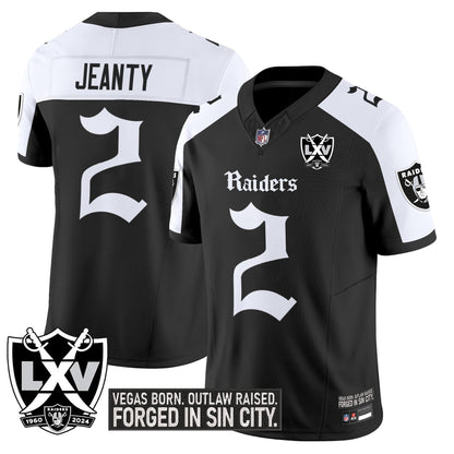 Las Vegas Raiders 'Gothic Sin City Shadows Edition' Vapor Limited Jersey - All Stitched