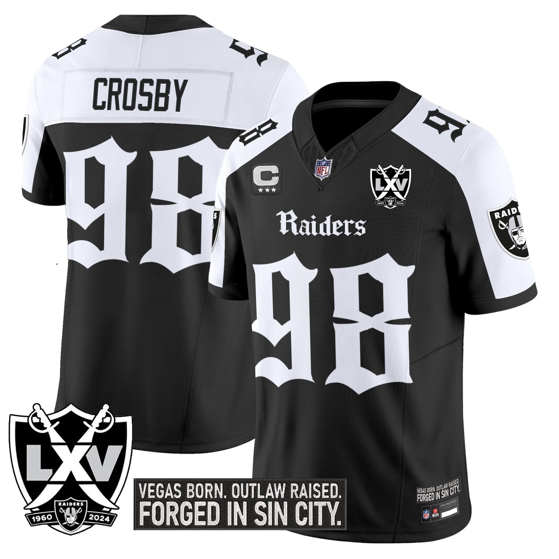 Las Vegas Raiders 'Gothic Sin City Shadows Edition' Vapor Limited Jersey - All Stitched