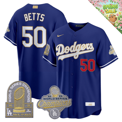 LAD "Gold Collection" Premier Limited Jersey - 9X World Series Champions - All Stitched