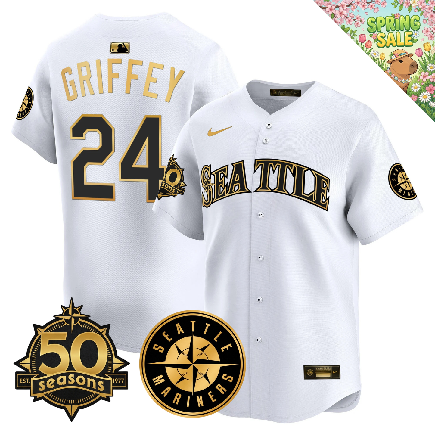 SEA 2026 Vapor Limited Gold Jersey - 50th Anniversary Patch - All Stitched