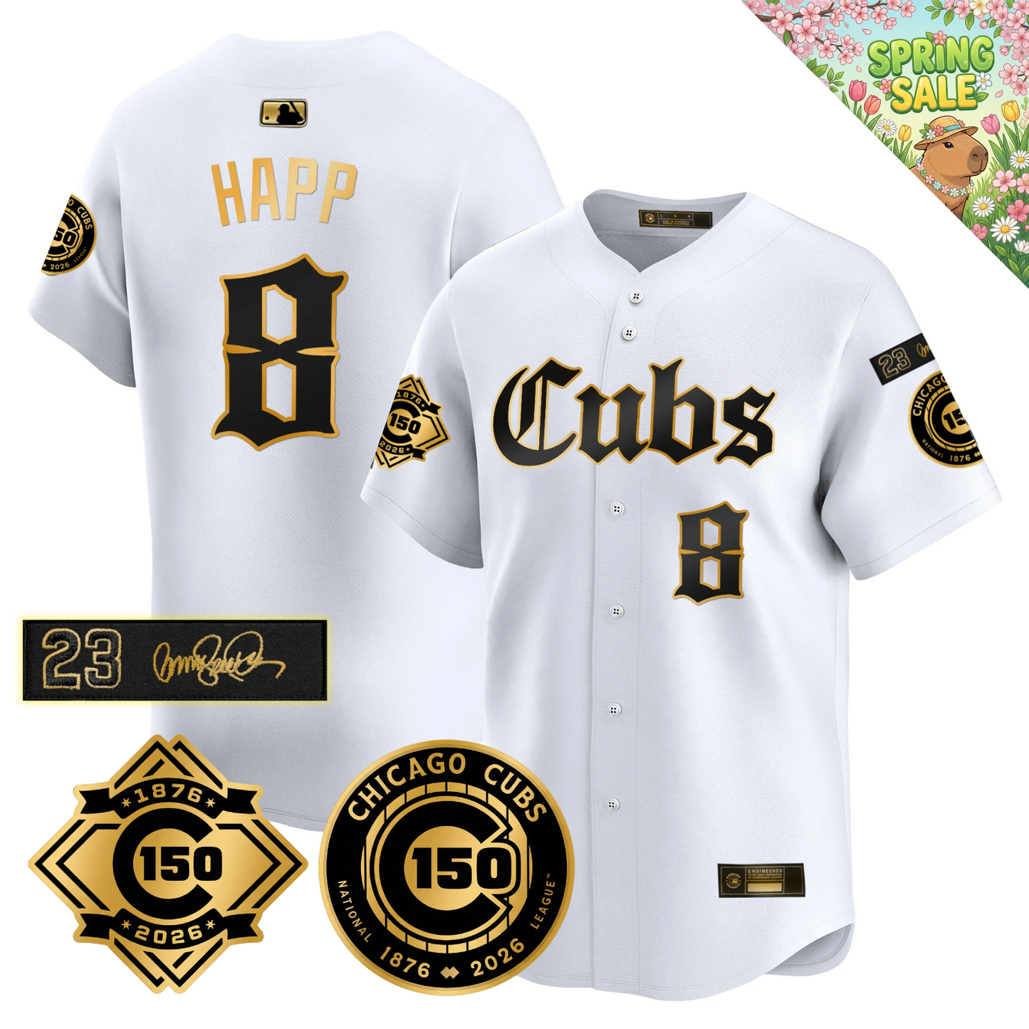 CHC Limited Gothic Gold Jersey - 150th Anniversary & Ryno Tribute Patch - All Stitched