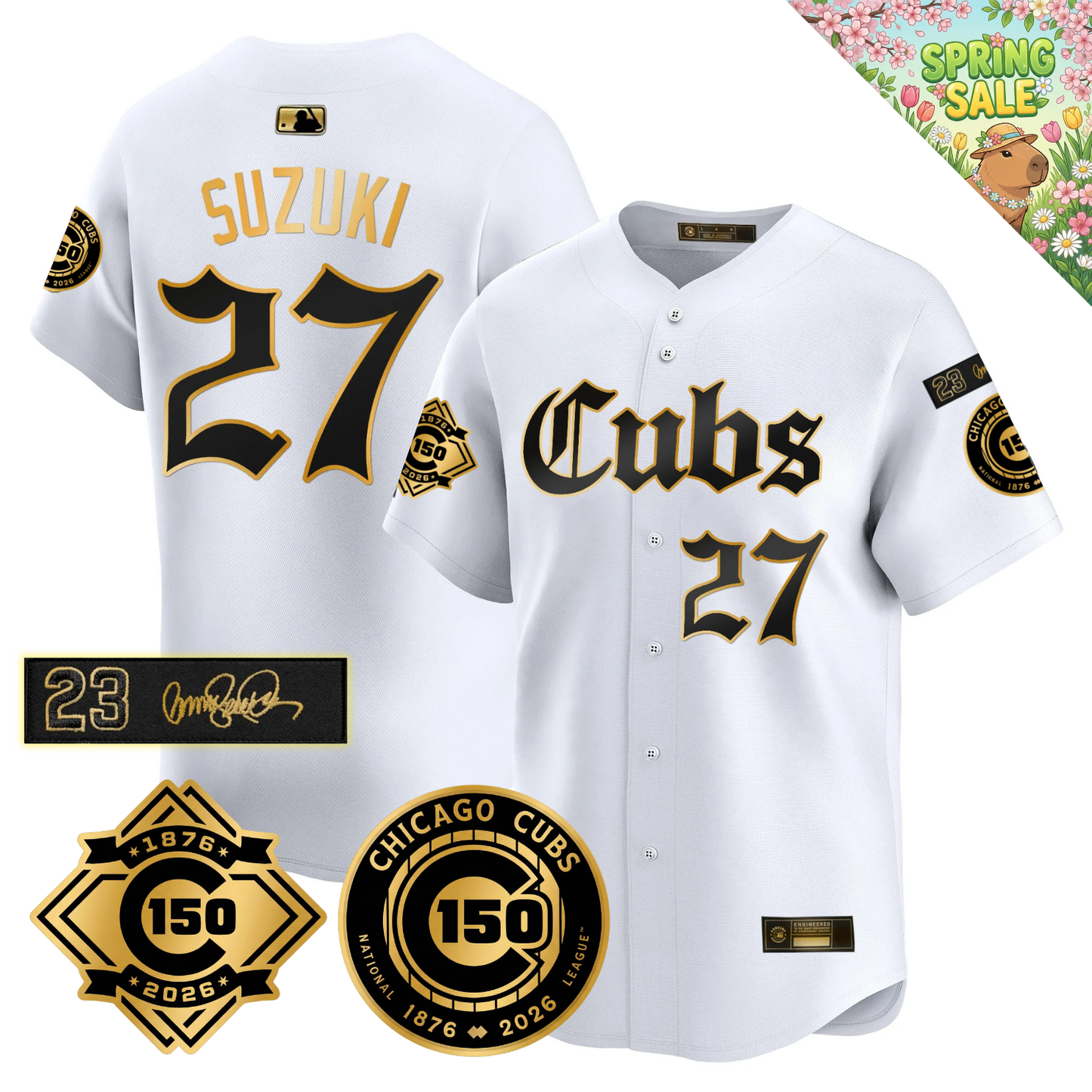 CHC Limited Gothic Gold Jersey - 150th Anniversary & Ryno Tribute Patch - All Stitched