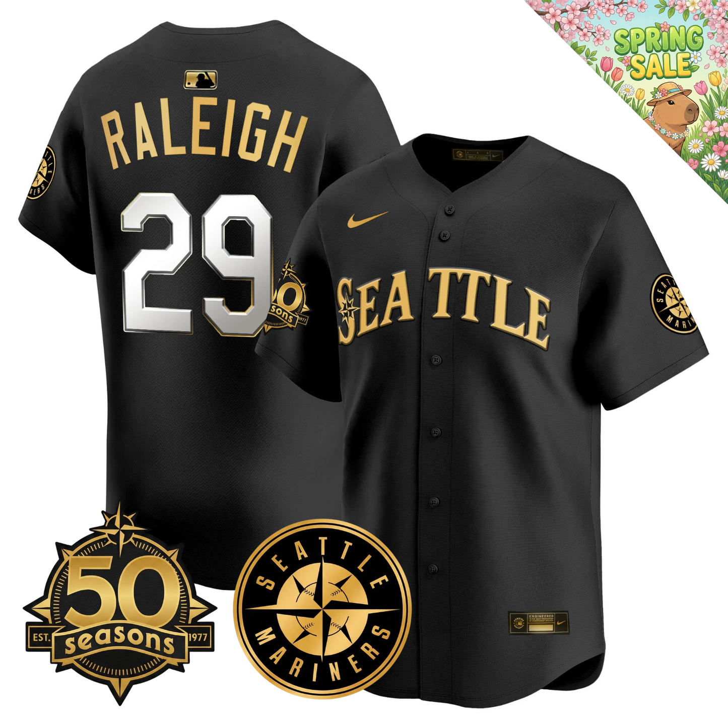 SEA 2026 Vapor Limited Gold Jersey - 50th Anniversary Patch - All Stitched