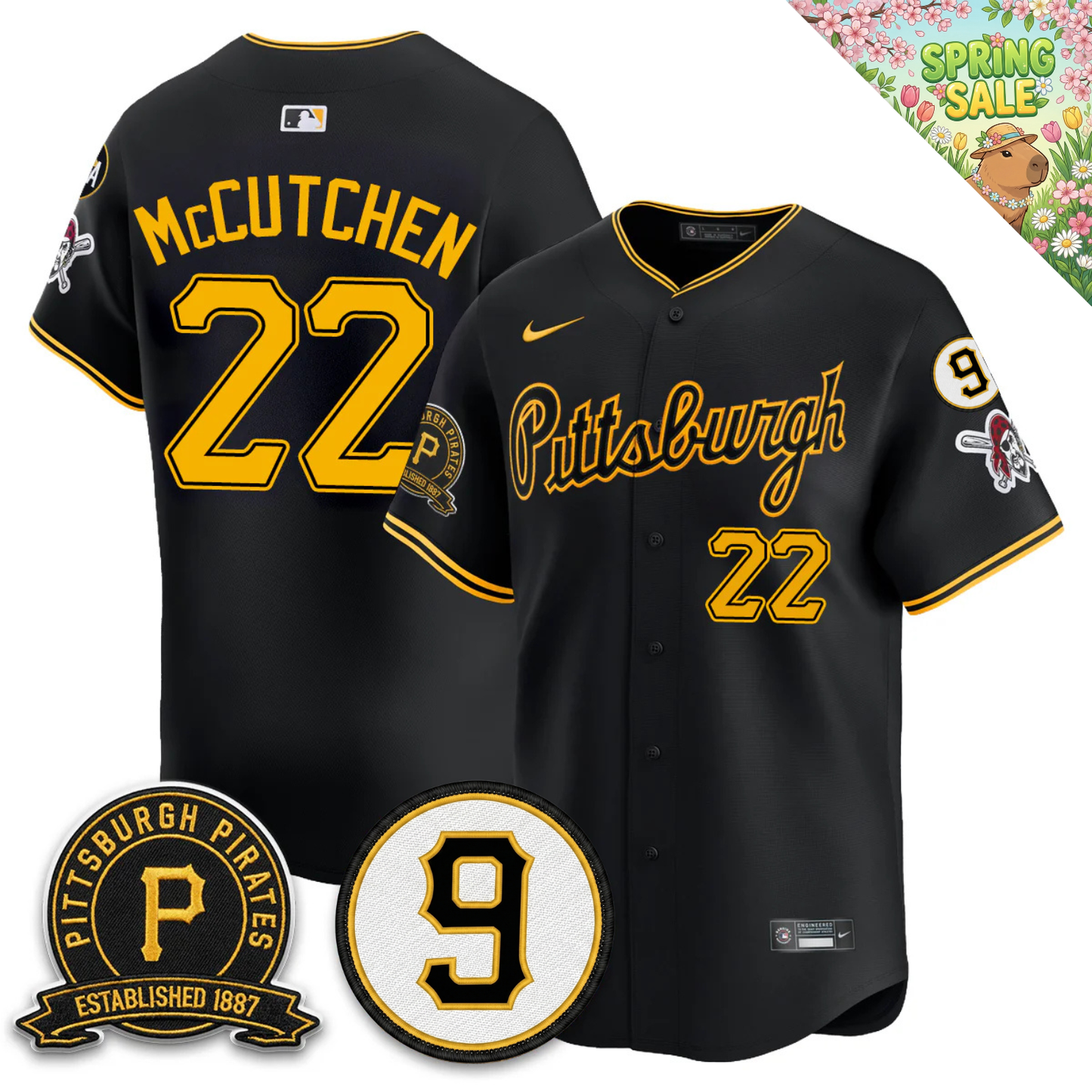 PIT 2026 Limited City Connect Jersey - Bill Mazeroski & EST 1887 Patch - All Stitched