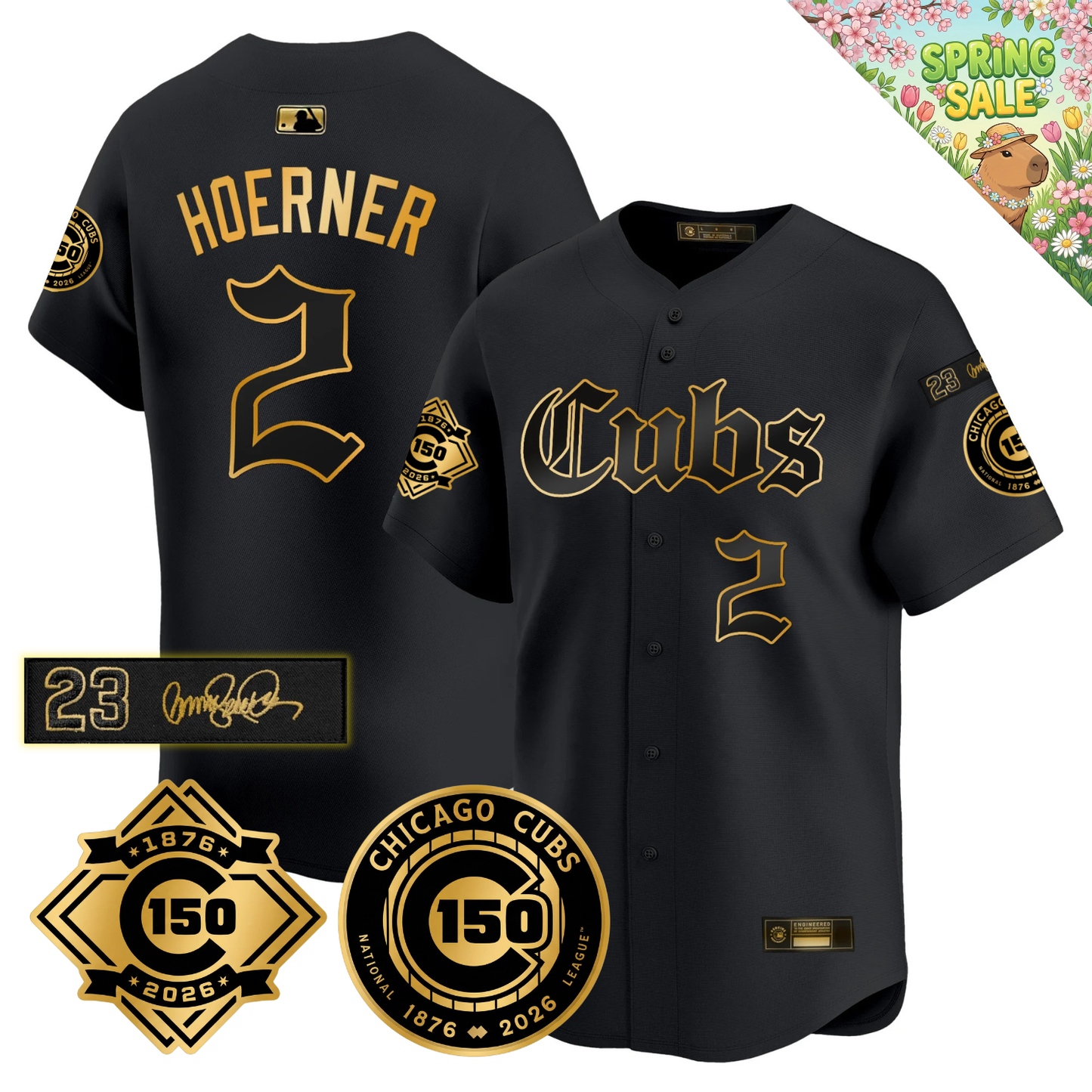 CHC Limited Gothic Gold Jersey - 150th Anniversary & Ryno Tribute Patch - All Stitched