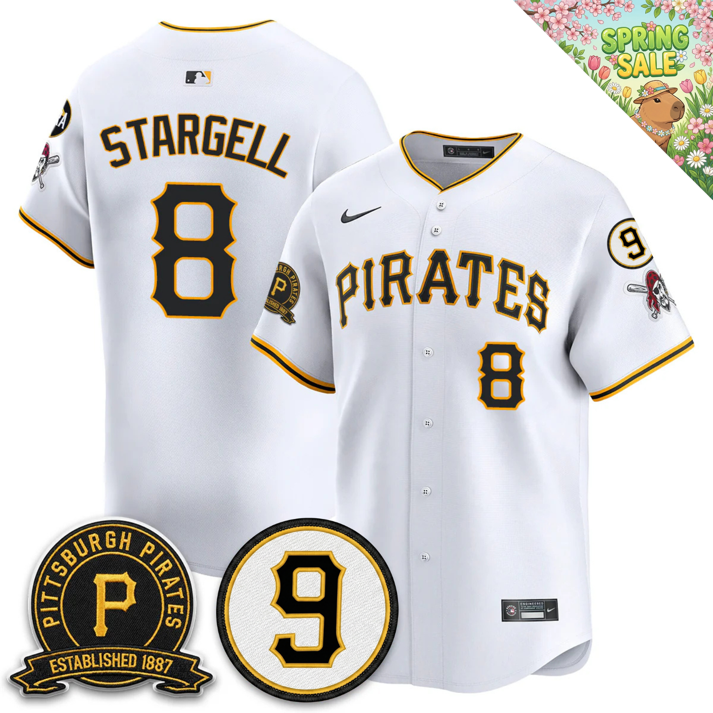 PIT 2026 Limited City Connect Jersey - Bill Mazeroski & EST 1887 Patch - All Stitched