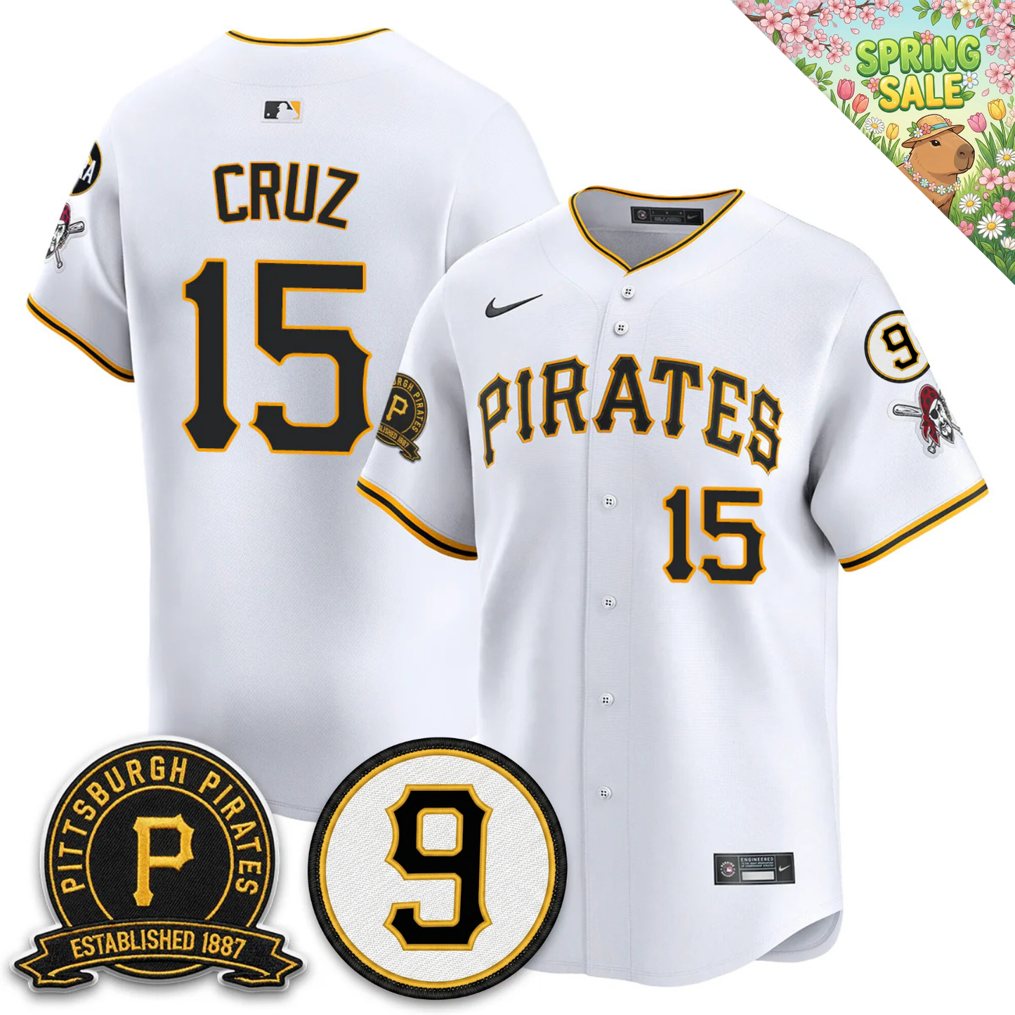 PIT 2026 Limited City Connect Jersey - Bill Mazeroski & EST 1887 Patch - All Stitched