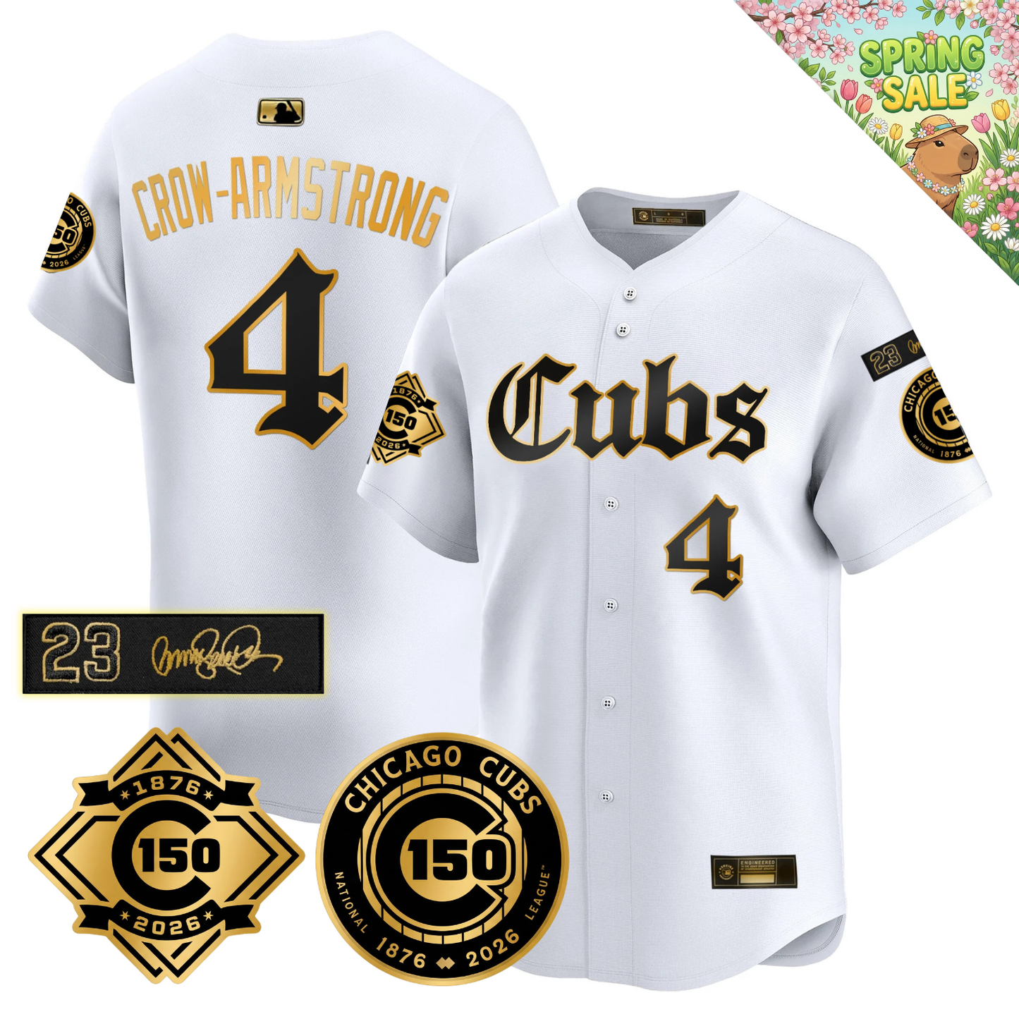 CHC Limited Gothic Gold Jersey - 150th Anniversary & Ryno Tribute Patch - All Stitched
