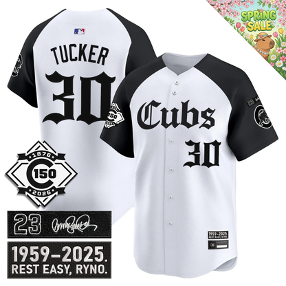 CHC 'Ryne Sandberg Tribute' & 150th anniversary patch Limited Gothic Jersey - All Stitched