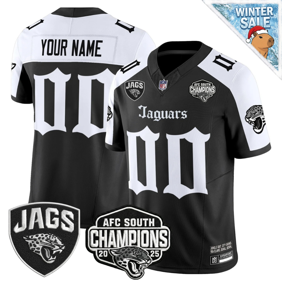 Custom DET AFC South Champions Patch 'Gothic Duvall Shadows Edition' Vapor Jersey - All Stitched