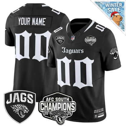 Custom DET AFC South Champions Patch 'Gothic Duvall Shadows Edition' Vapor Jersey - All Stitched