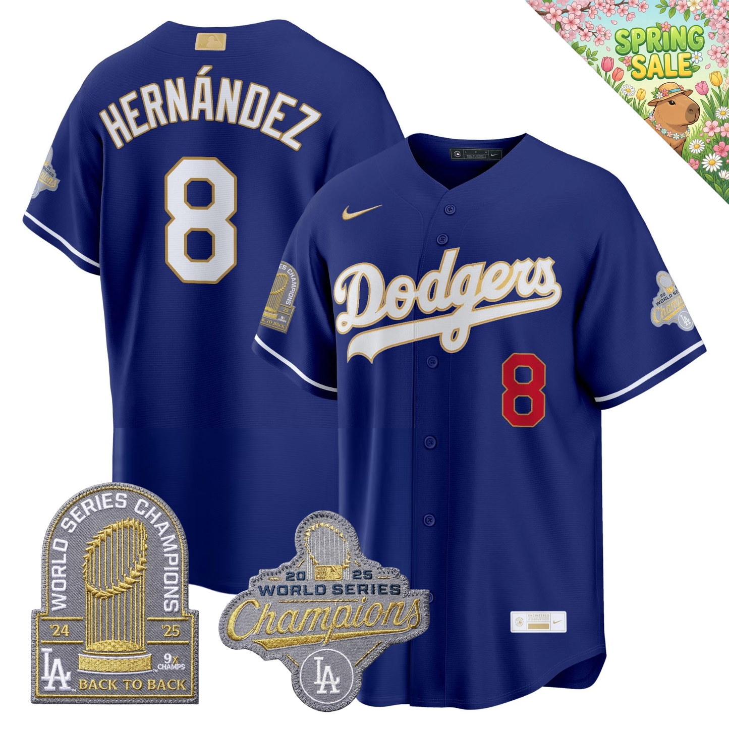 LAD "Gold Collection" Premier Limited Jersey - 9X World Series Champions - All Stitched
