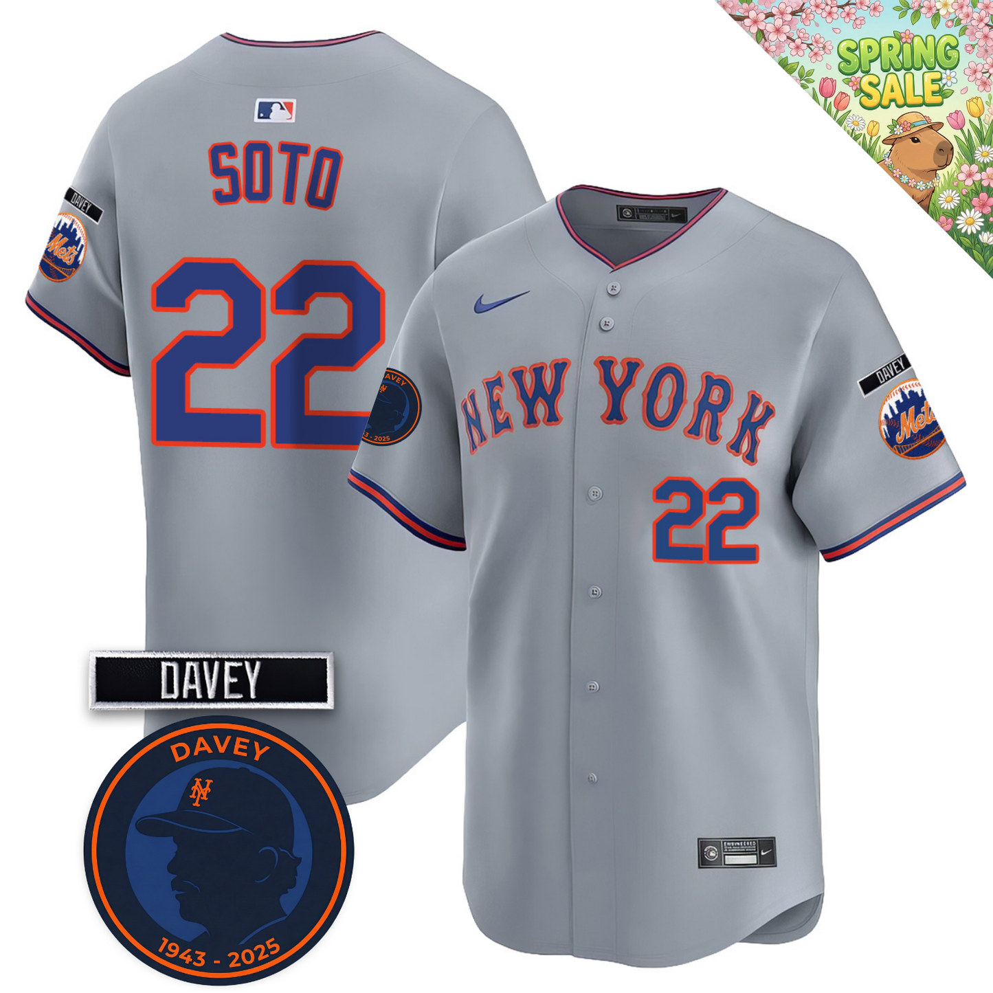 NYM 2026 Davey Johnson Memorial Vapor Limited Jersey V2 - All Stitched