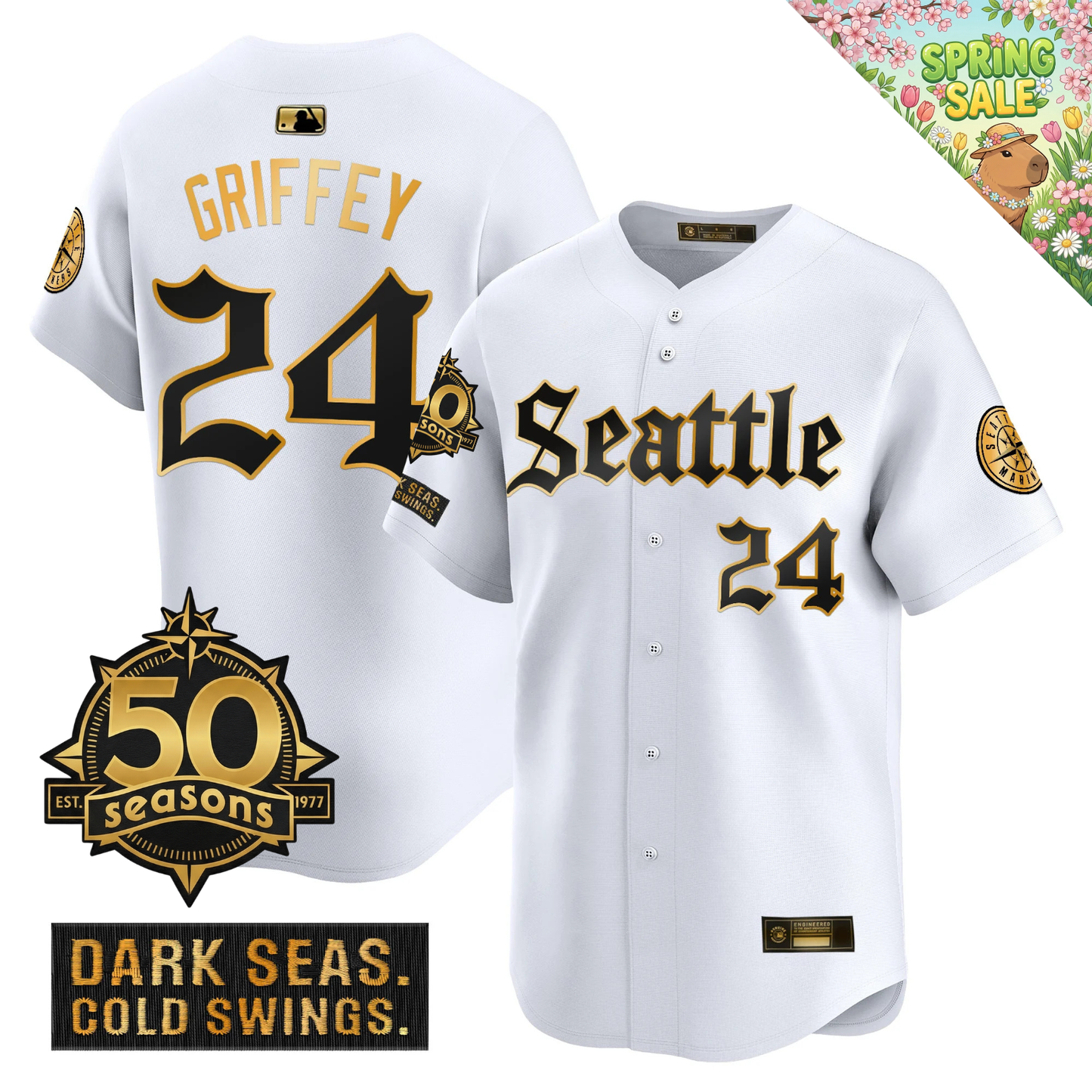 SEA 2026 Vapor Limited Gold Jersey - 50th Anniversary Patch - All Stitched