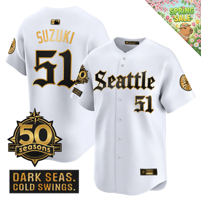 SEA 2026 Vapor Limited Gold Jersey - 50th Anniversary Patch - All Stitched