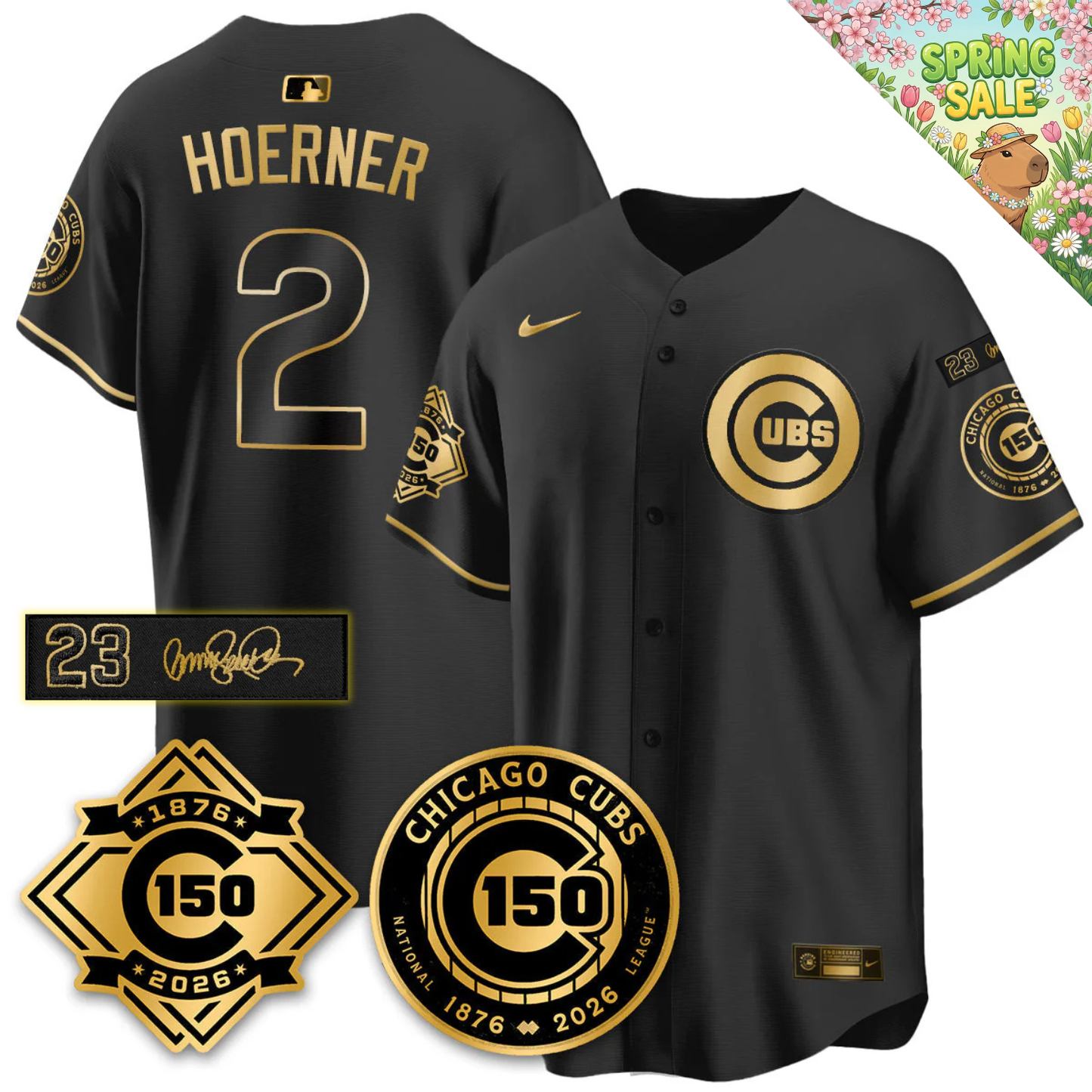 CHC Vapor Limited Gold Jersey - 150th Anniversary & Ryno Tribute Patch - All Stitched
