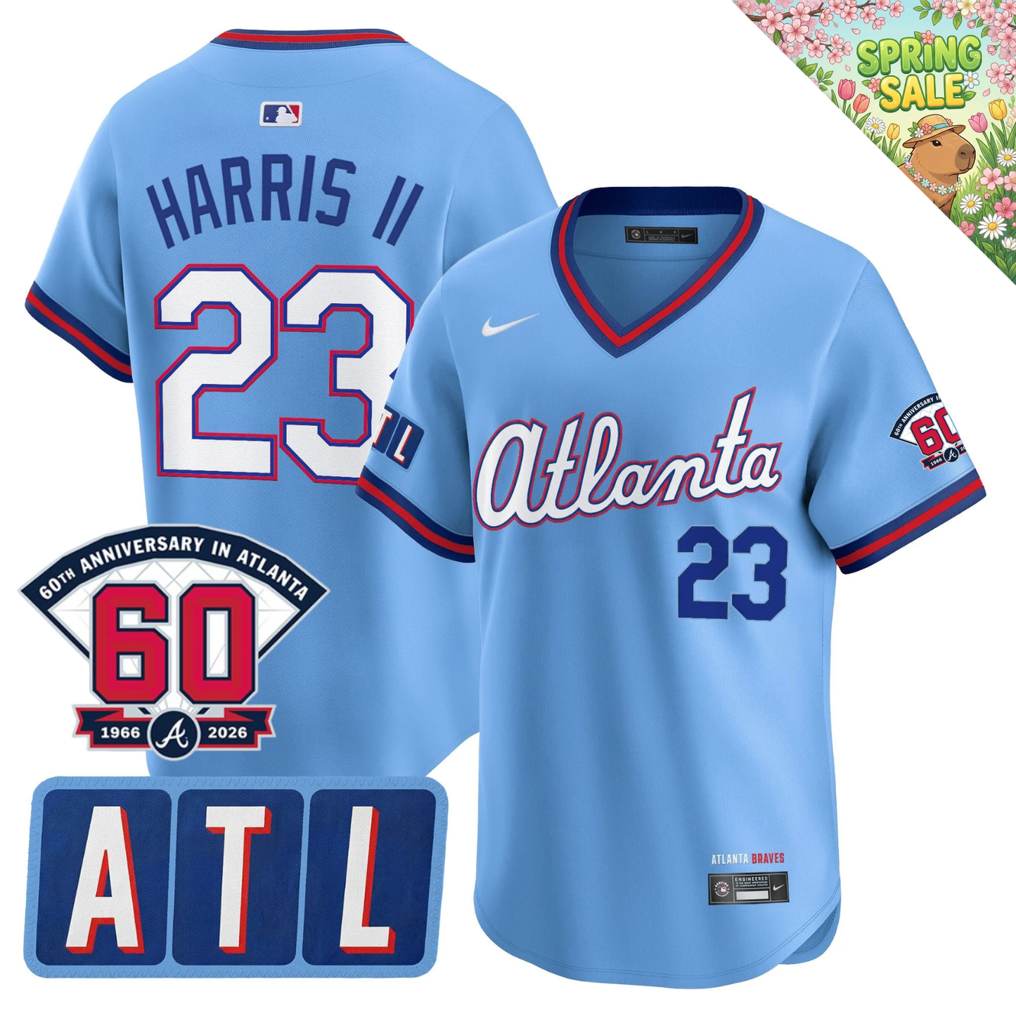 ATL 2026 City Connect Limited Jersey - 60th Anniversary Patch - All Stitched