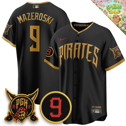 PIT 2026 Limited City Connect Jersey - Bill Mazeroski & EST 1887 Patch - All Stitched