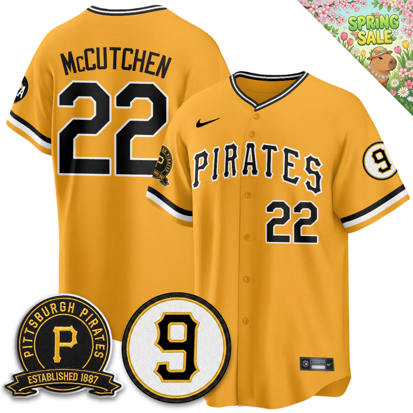 PIT 2026 Limited City Connect Jersey - Bill Mazeroski & EST 1887 Patch - All Stitched