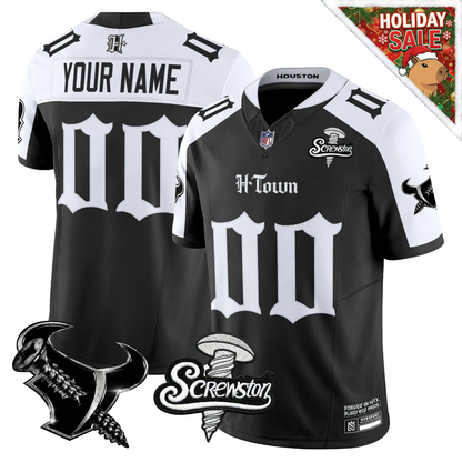 HOU 'Gothic Lone Star Shadows' DJ Screw Edition Vapor Limited Custom Jersey - All Stitched