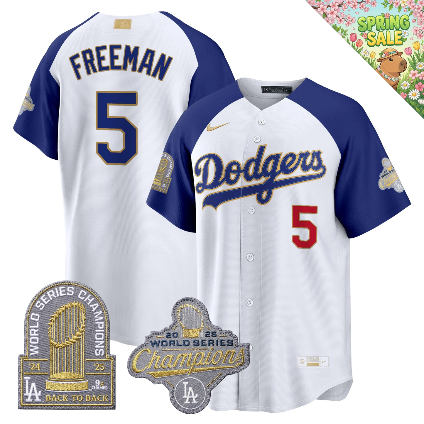 LAD "Gold Collection" Premier Limited Jersey - 9X World Series Champions - All Stitched