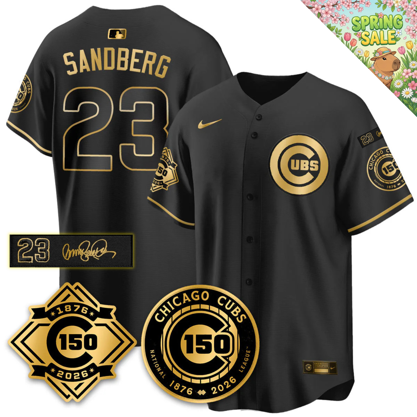 CHC Vapor Limited Gold Jersey - 150th Anniversary & Ryno Tribute Patch - All Stitched
