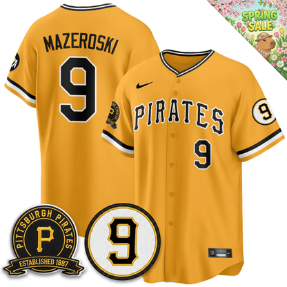 PIT 2026 Limited City Connect Jersey - Bill Mazeroski & EST 1887 Patch - All Stitched