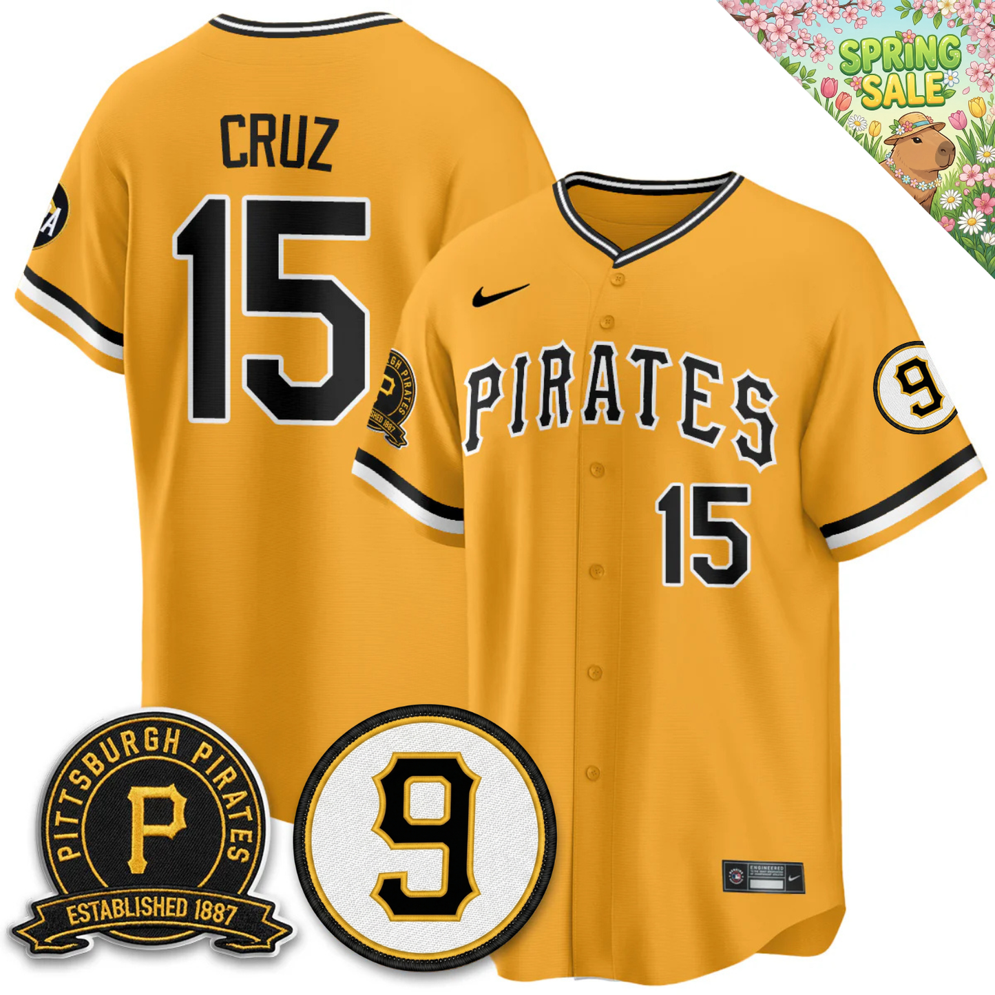 PIT 2026 Limited City Connect Jersey - Bill Mazeroski & EST 1887 Patch - All Stitched