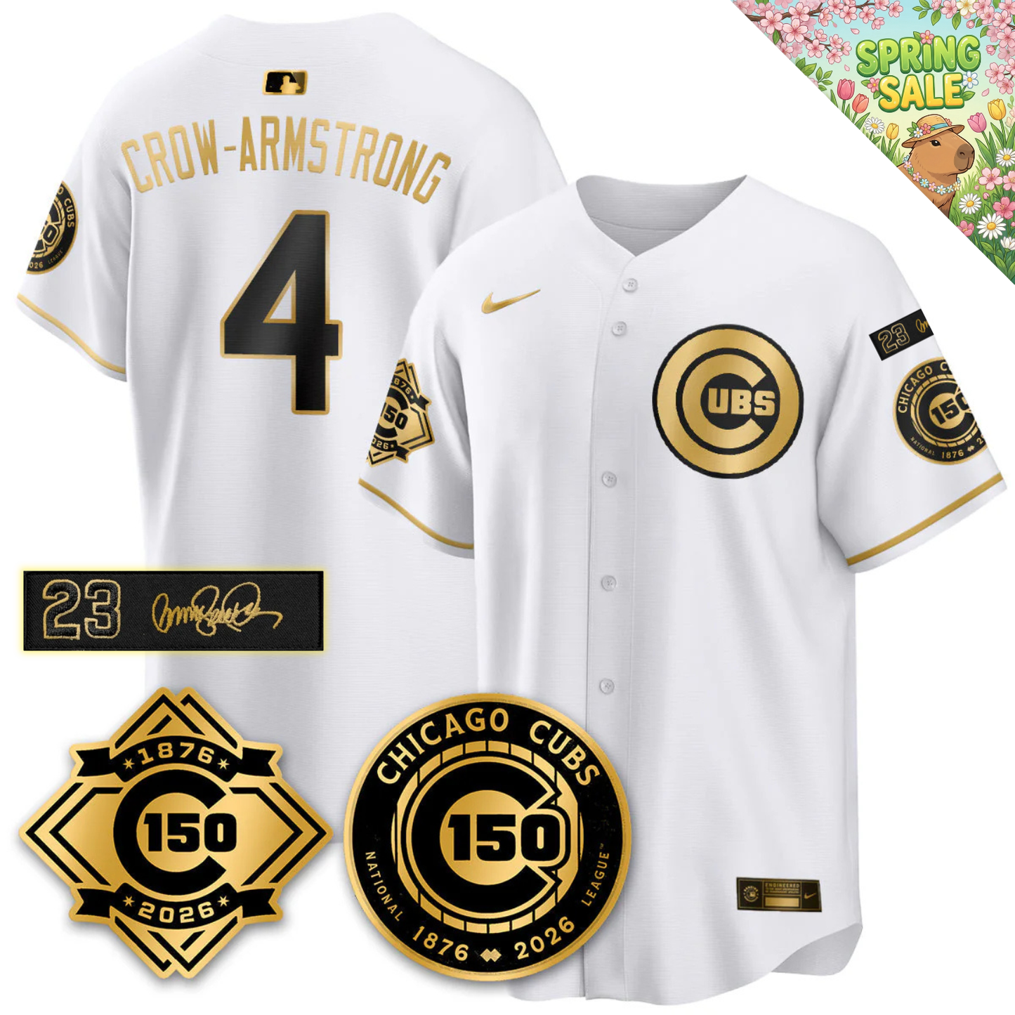 CHC Vapor Limited Gold Jersey - 150th Anniversary & Ryno Tribute Patch - All Stitched