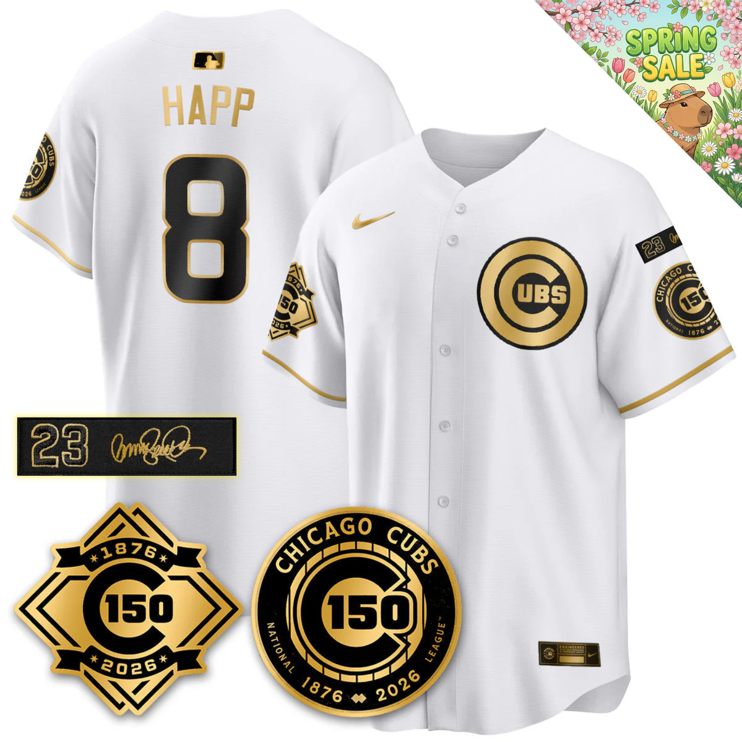 CHC Vapor Limited Gold Jersey - 150th Anniversary & Ryno Tribute Patch - All Stitched