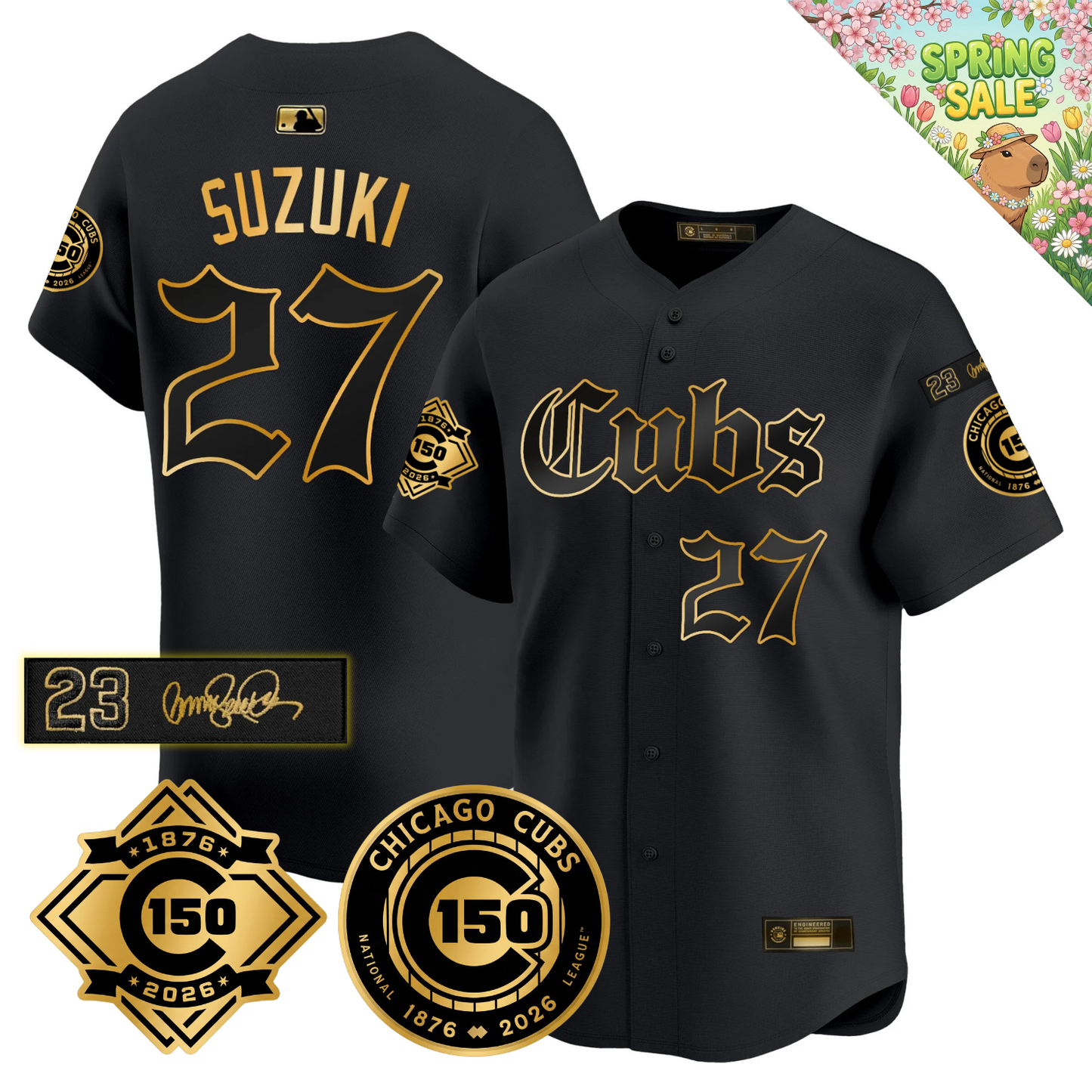 CHC Limited Gothic Gold Jersey - 150th Anniversary & Ryno Tribute Patch - All Stitched