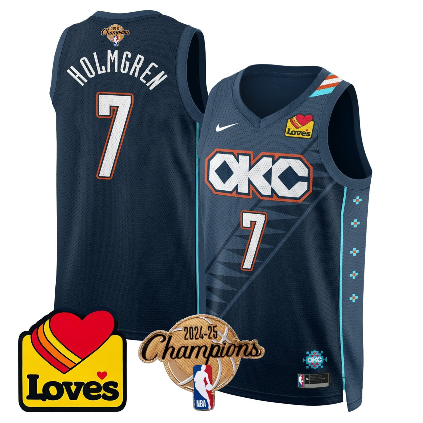 The Thunder 2024-25 Champions Jersey - All Stitched