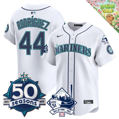 SEA 50 Seasons & Ichiro Number Retirement Patch Limited Jersey - All Stitched