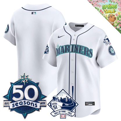 SEA 50 Seasons & Ichiro Number Retirement Patch Limited Jersey - All Stitched