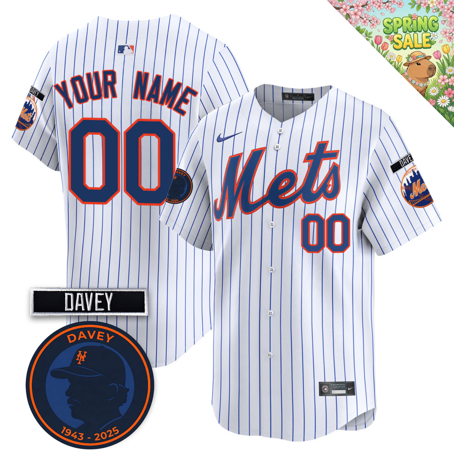 NYM 2026 Davey Johnson Memorial Vapor Limited Jersey V2 - All Stitched