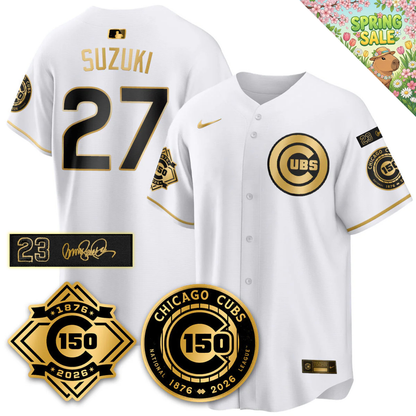CHC Vapor Limited Gold Jersey - 150th Anniversary & Ryno Tribute Patch - All Stitched